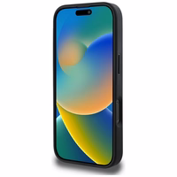 Guess 4G Circle Classic Logo Magnētiskais viedtālruņa apvalks iPhone 16 Pro Max - melns