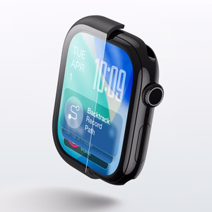 AmazingThing Radix rūdīts stikls ar vāciņu Apple Watch Series 11 42mm - Melns