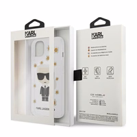 Karl Lagerfeld Flower Ikonik Karl viedtālruņa apvalks iPhone 13 mini - caurspīdīgs