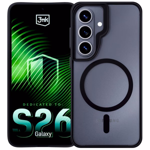 3mk Satin Armor MagCase for Samsung Galaxy S26 - caurspīdīgs melns