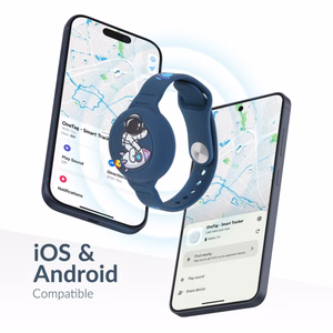 Beeep OneTag meklēšanas ierīce ar silikona aproci bērniem, Astronaut, Apple Find My / Android