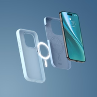 Etteri Silikona mag futrālis iPhone 12 / 12 Pro 6,1" gaiši zils