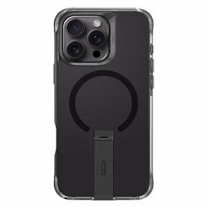 Uniq Eleva viedtālruņa apvalks ar Vertica statīvu iPhone 16 Pro - melns