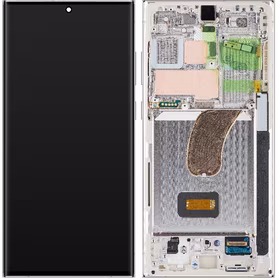 LCD ekrāns Samsung S918 S23 Ultra 5G ar skārienjūtīgo ekrānu un rāmi Cream oriģināls (servisa iepakojums)
