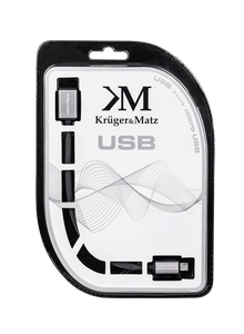 Kruger&Matz USB ligzdas–micro-USB spraudņa kabelis, 0,2 m