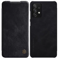 Nillkin Qin ādas apvalks Samsung Galaxy A72 4G melns