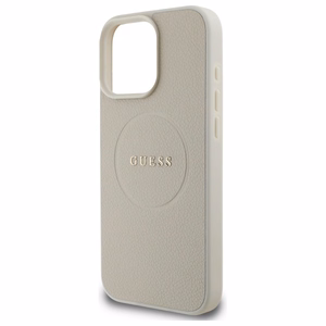 Guess graudainais zelta gredzena magnētiskais viedtālruņa apvalks iPhone 16 Pro Max - bēšs