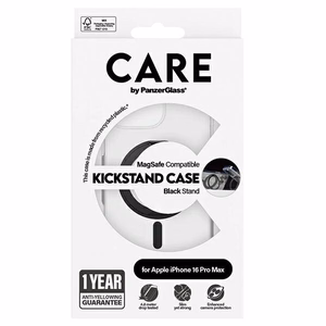 CARE by PanzerGlass Funkcionālais viedtālruņa apvalks ar statīvu iPhone 16 Pro Max 6.9" melns/melns Magnētiskais 1324