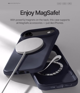 Чехол Mercury Pure MagSafe Silicone для Apple iPhone Air тёмно-синий