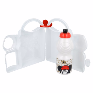 Minnie Mouse pusdienu kārbas un 400 ml ūdens pudeles komplekts