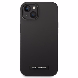 Karl Lagerfeld KLHMP14MSLMP1K iPhone 14 Plus 6.7 "cietais apvalks melns / melns Silikona Plāksnīte Magsafe