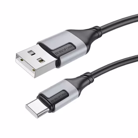 USB kabelis Borofone BX101 no USB-A uz USB-C 1,0 m melns