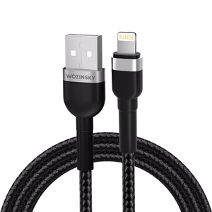 Wozinsky WNBAL1 USB-A / Lightning kabelis 2.4A 1m - melns