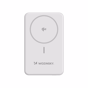 Powerbank Wozinsky WLWP-10KA0Y3WS 22.5W PD Qi2 10000 mAh, with stand, 1x USB-A, 1x USB-C - white