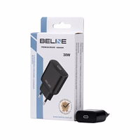 Beline Tīkla lādētājs 1x USB-C 30W melna (tikai galviņa) PD 3.0 BLNCB30 GaN