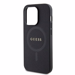 Guess GUHMP15XPSAHMCK iPhone 15 Pro Max 6.7" black/black hardcase Saffiano MagSafe
