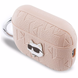 Karl Lagerfeld Monogram Choupette Head Maciņš for AirPods Pro 3 - rozā