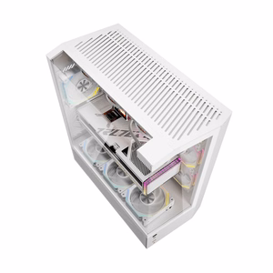 Darkflash DY460 datora korpuss (balts) + 4 ARGB ventilatori