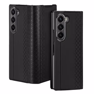 Dux Ducis Brill ādas apvalks Samsung Galaxy Z Fold 6 ar atvārumu un kartes nodalījumu - melns