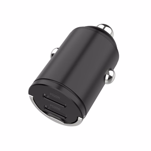 SEEK TOTI 40W dubultais Type-C auto ātrais lādētājs, melns