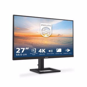 Philips 1000 series 27E1N1800AE/00 monitors 68,6 cm (27") 3840 x 2160 pikseļi 4K Ultra HD LED melns