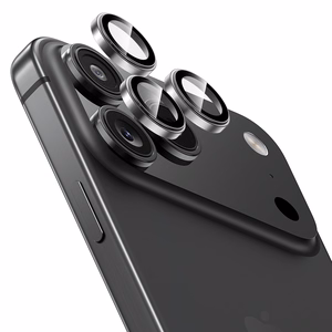 Benks Grūdinātais stikls Glass Warrior Metāla objektīva aizsargstikls kamerai Iphone 17 Pro/17 Pro Max (3 gab.) melns