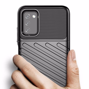 Thunder Case elastīgs izturīgs stingrs apvalks TPU apvalks Samsung Galaxy A03s melns