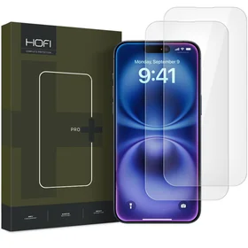 RŪDĪTS STIKLS HOFI GLASS PRO+ 2-PACK IPHONE 16 CAURSPĪDĪGS