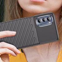Thunder Case paredzēts Motorola Moto G62 5G silikona aizsargapvalks melns