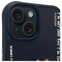 Nimmy Brilles Foršs Kaķis viedtālruņa apvalks iPhone 15 - melns