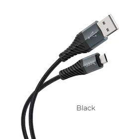 Kabelis USB-A uz Micro USB Hoco 2,4A 1 m X38 melns