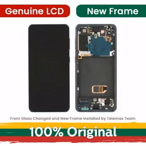 LCD Display Compatible With Samsung G991 S21 with Frame / Phantom Pink / (Renewed: Telemax)
