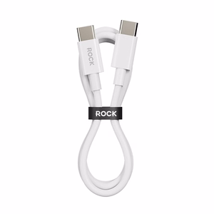 Rock Kabelis P8 Pamatsērija - Type-C uz Type-C kabelis - PD 60W 3A - 1 metrs balts (m)