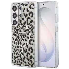 GUESS maciņš for SAMSUNG S26 Ultra GUHMS26LHLEGTGLK (Magnetic IML Leopard Print Triangle) melns