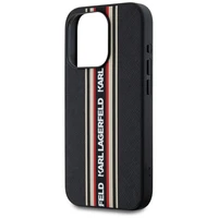 Karl Lagerfeld Saffiano Athleisure Stripes Cord viedtālruņa apvalks iPhone 15 Pro Max - sarkans