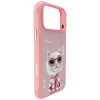 Nimmy Cool&Cute 2.0 Kaķa apvalks viedtālrunim iPhone 17 Pro Max - rozā