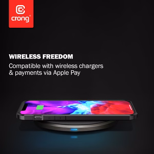 Crong Hybrid Carbon vāciņš ierīcei iPhone 12 Pro Max, melns