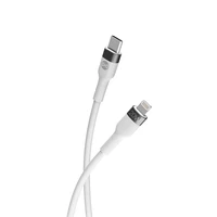 Forever Elastīgs kabelis USB-C - Lightning 1,0 m 20W balts