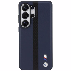 BMW Perforated Stripe Logo MagSafe Maciņš for Samsung Galaxy S26 Ultra - tumši zils