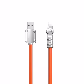 USB Kabelis Dudao "L24AL" (180' corner) Oranžs "Lightning" 100cm (up to 30W)