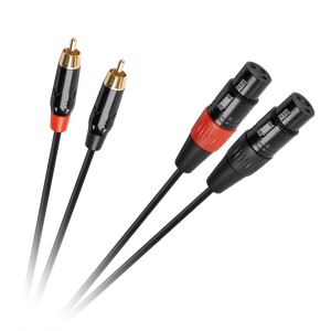 Cabletech XLR–2 RCA savienojuma kabelis, 1 m