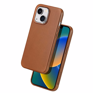 Dux Ducis Naples iPhone 14 Plus magnētiskais ādas apvalks MagSafe brūns