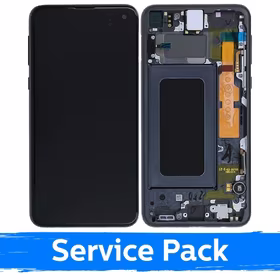 LCD Displejs Saderīgs ar Samsung G970 S10e Ar Frame / Prism Melns / (Service Pack)