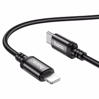Kabelis USB C uz Lightning Hoco PD 20W 1 m X89 melns