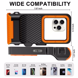 Tech-Protect IPX8 Pro Waterproof Phone Maciņš - oranžs and melns