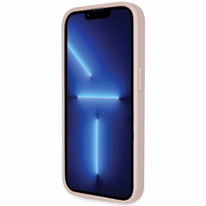 Guess GUHCP14LP4TDSCPP apvalks iPhone 14 Pro - rozā krustenisks 4G metāla logotips
