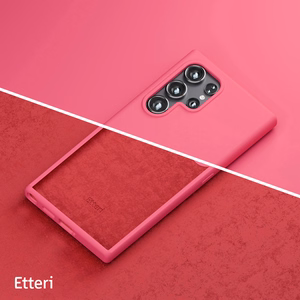 Etteri Silikona maciņš for Samsung Galaxy S25 Ultra raspberry
