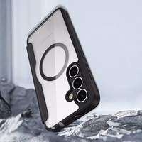 Dux Ducis Skin X Pro viedtālruņa apvalks Samsung Galaxy S25 ar MagSafe un maku - melns