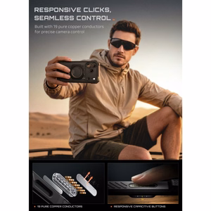 Supcase UB Grip Mag MagSafe vāciņš iPhone 18 Pro Max / 17 Pro Max – melns