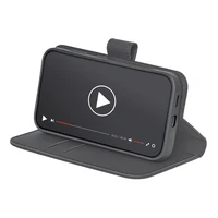 Puro atverams viedtālruņa apvalks ar maku Samsung Galaxy S25 - melns